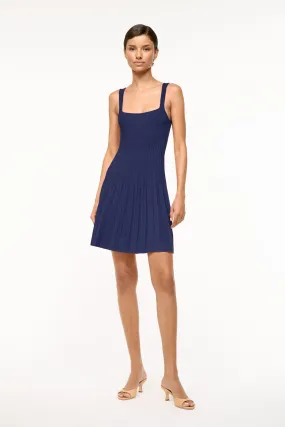 MINI ELLISON DRESS | NAVY Limited-Edition Subtle Lines