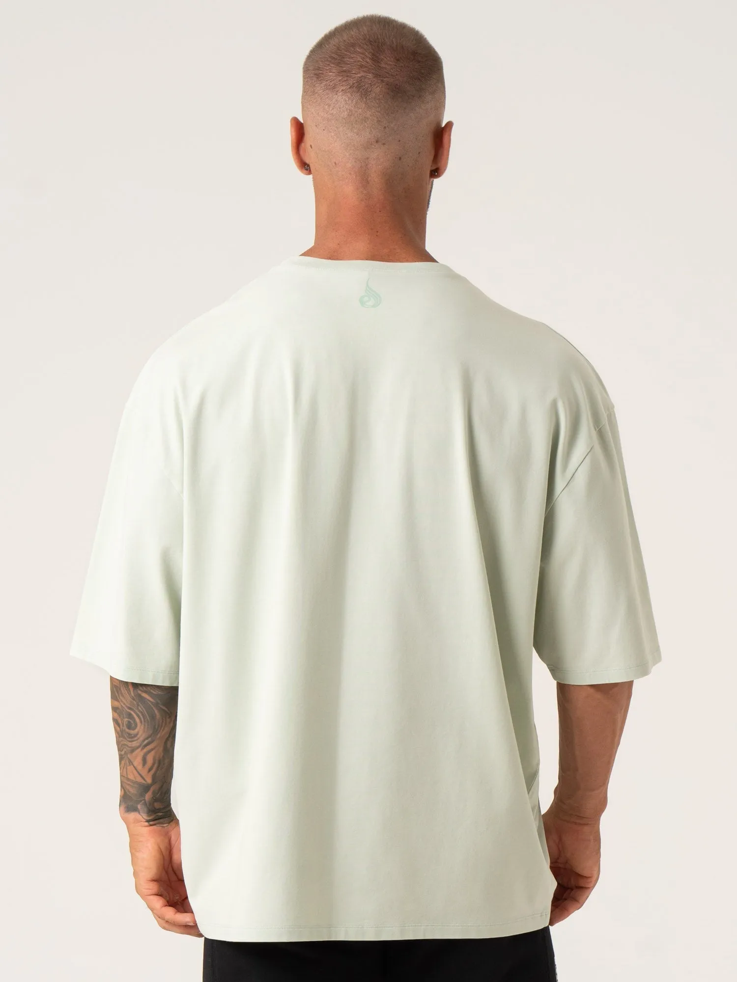 Pursuit Oversized T-Shirt - Spearmint Stonewash Easy Layer Comfort Stretch Wear