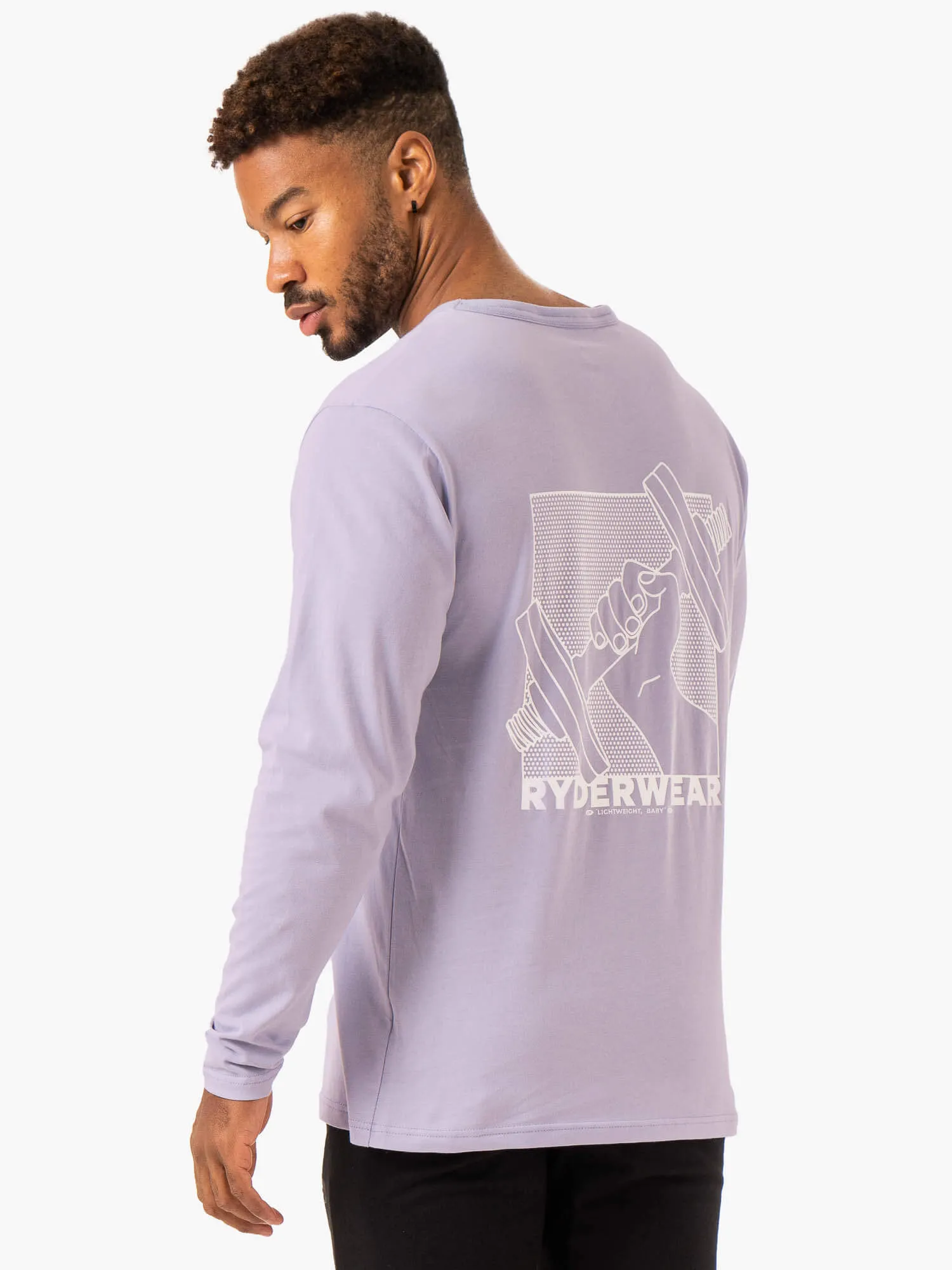 Sleek Performance ThermoregulatingFabric Lift Long Sleeve T-Shirt - Lavender