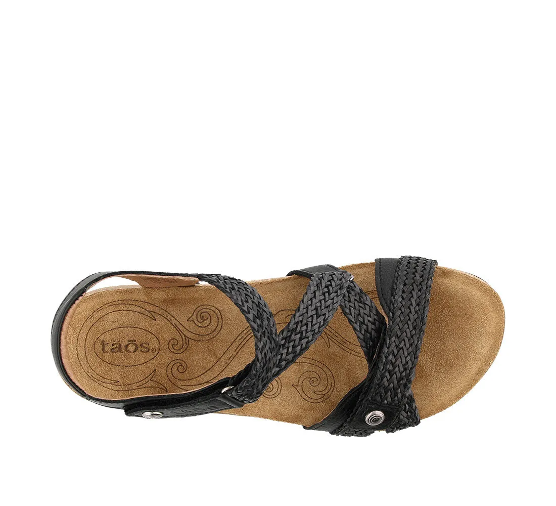 Trulie - Black Relaxed Open Toe Shoes Soft Hug