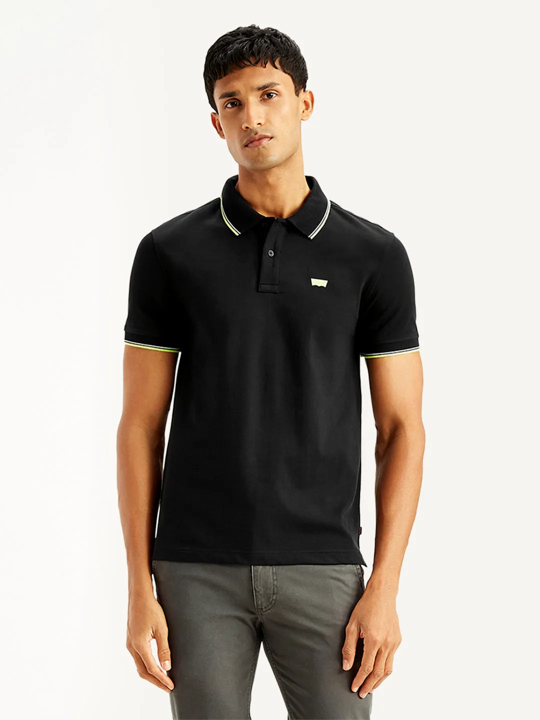 Performance Ready NonRestrictive Cut Men's Solid Slim Fit Polo T-Shirt