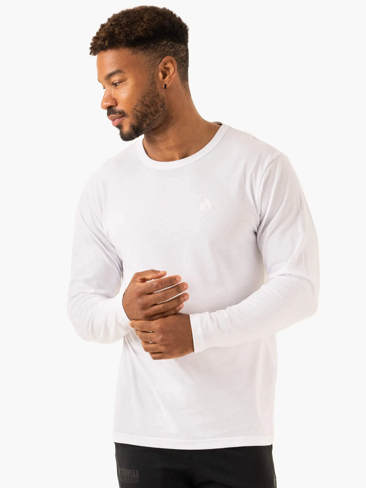 Lift Long Sleeve T-Shirt - White Organic Cotton Durable Stitching