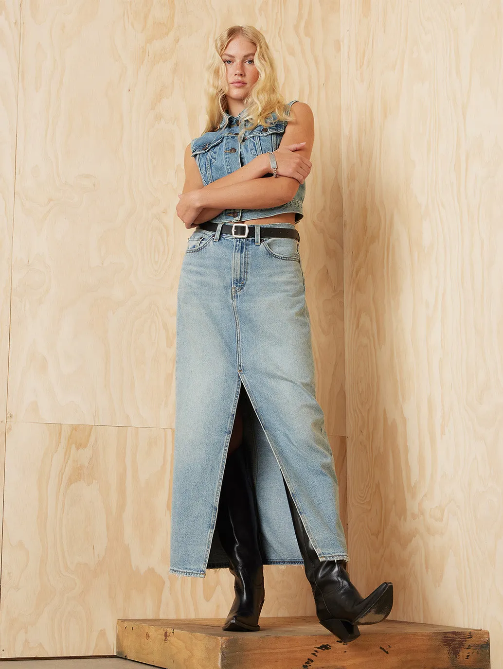 Weekend Outfit Women's Mid Rise Navy?Loose Fit Skirt