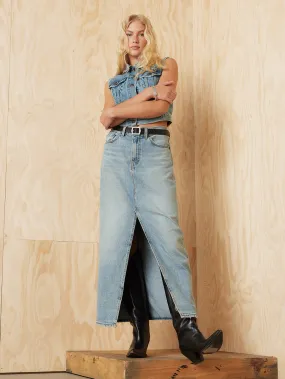 Weekend Outfit Women's Mid Rise Navy?Loose Fit Skirt