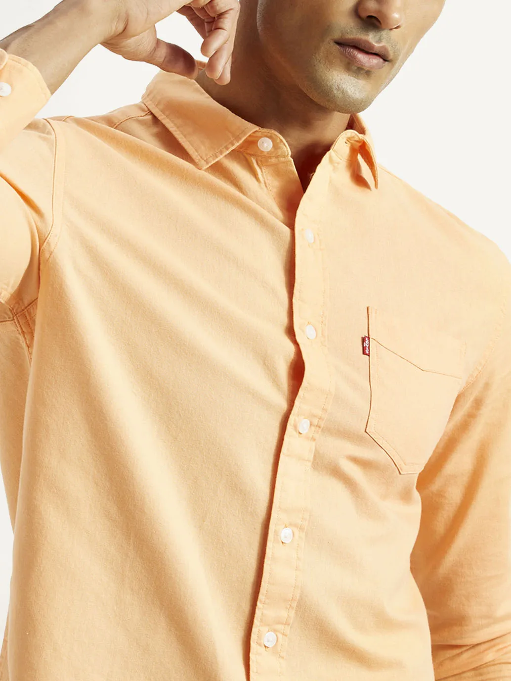 Men's Solid Slim Fit Shirt Comfortable Look Elegant Finish
