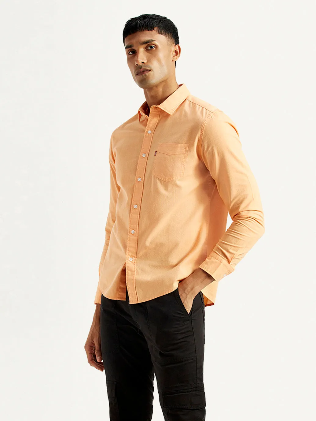 Beach Ready Men's Solid Slim Fit Shirt