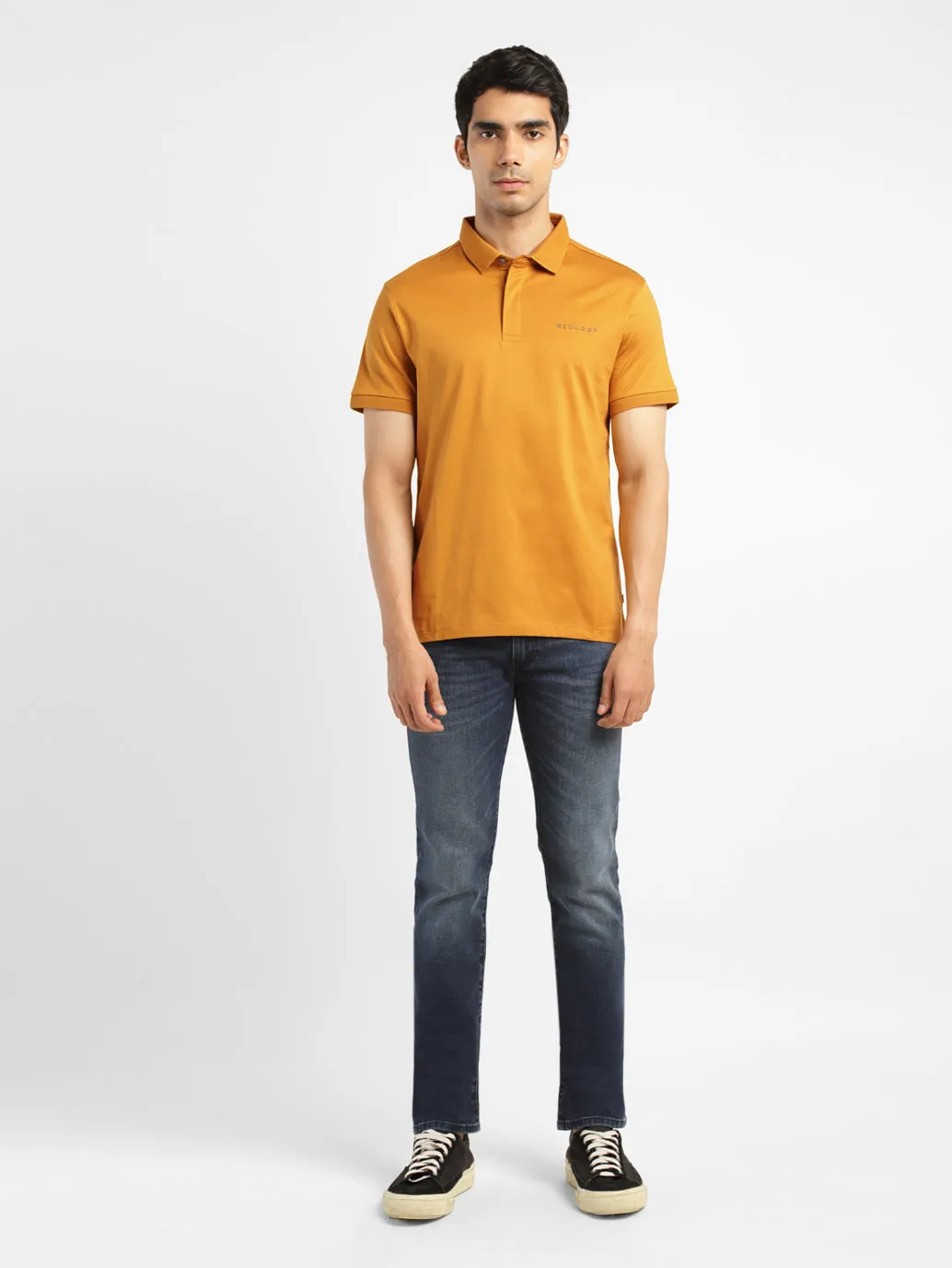 Perfect Layer Men's Solid Polo Collar T-Shirt