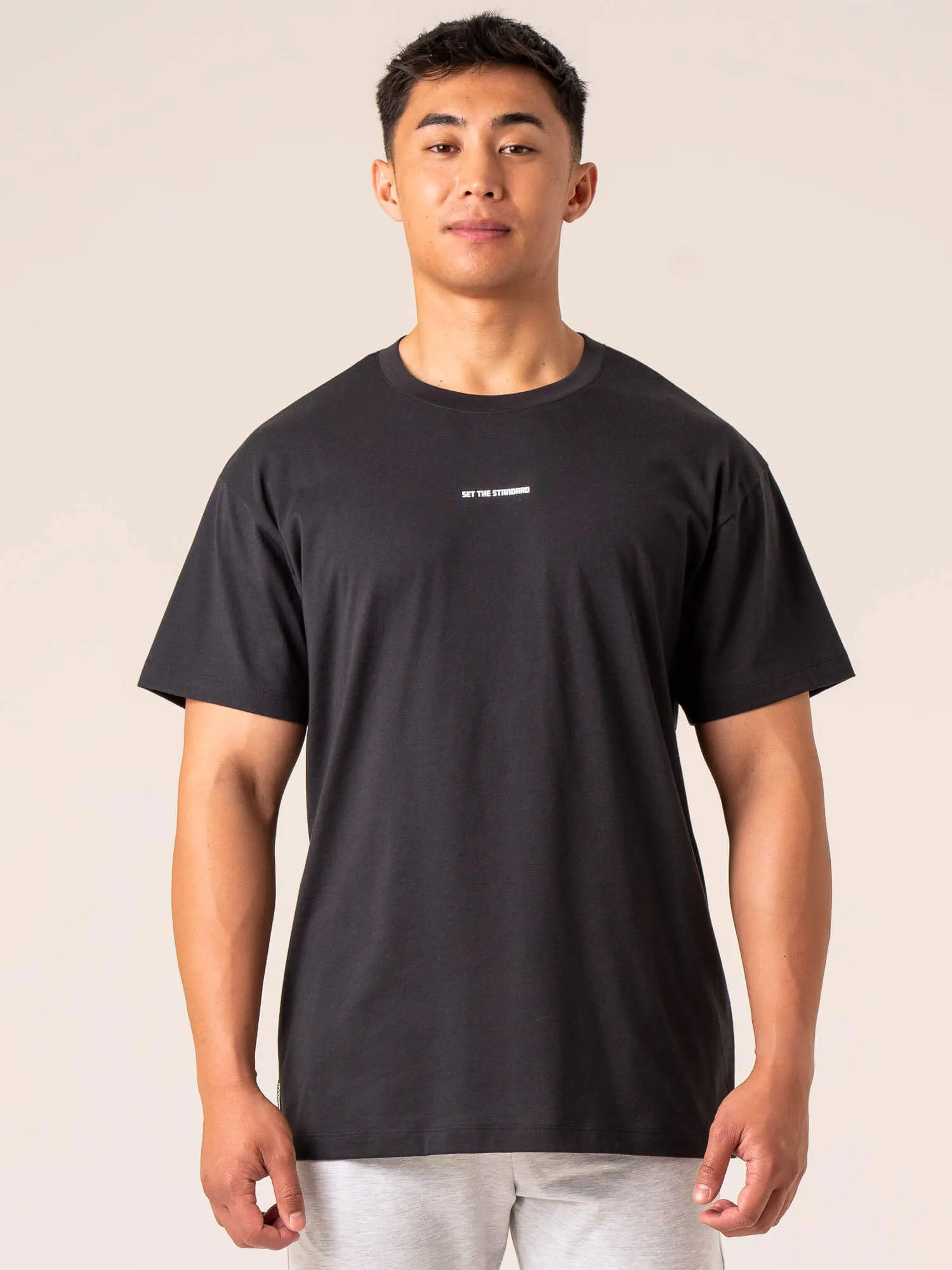 Cozy Wear Fit Emerge Oversized T-Shirt - Faded Black