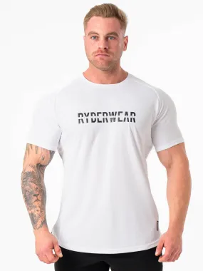 Energy Mesh T-Shirt - White Stretch Material