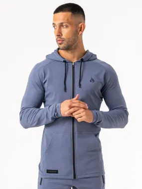 Endurance Zip Up Jacket - Denim Blue Compact packaging