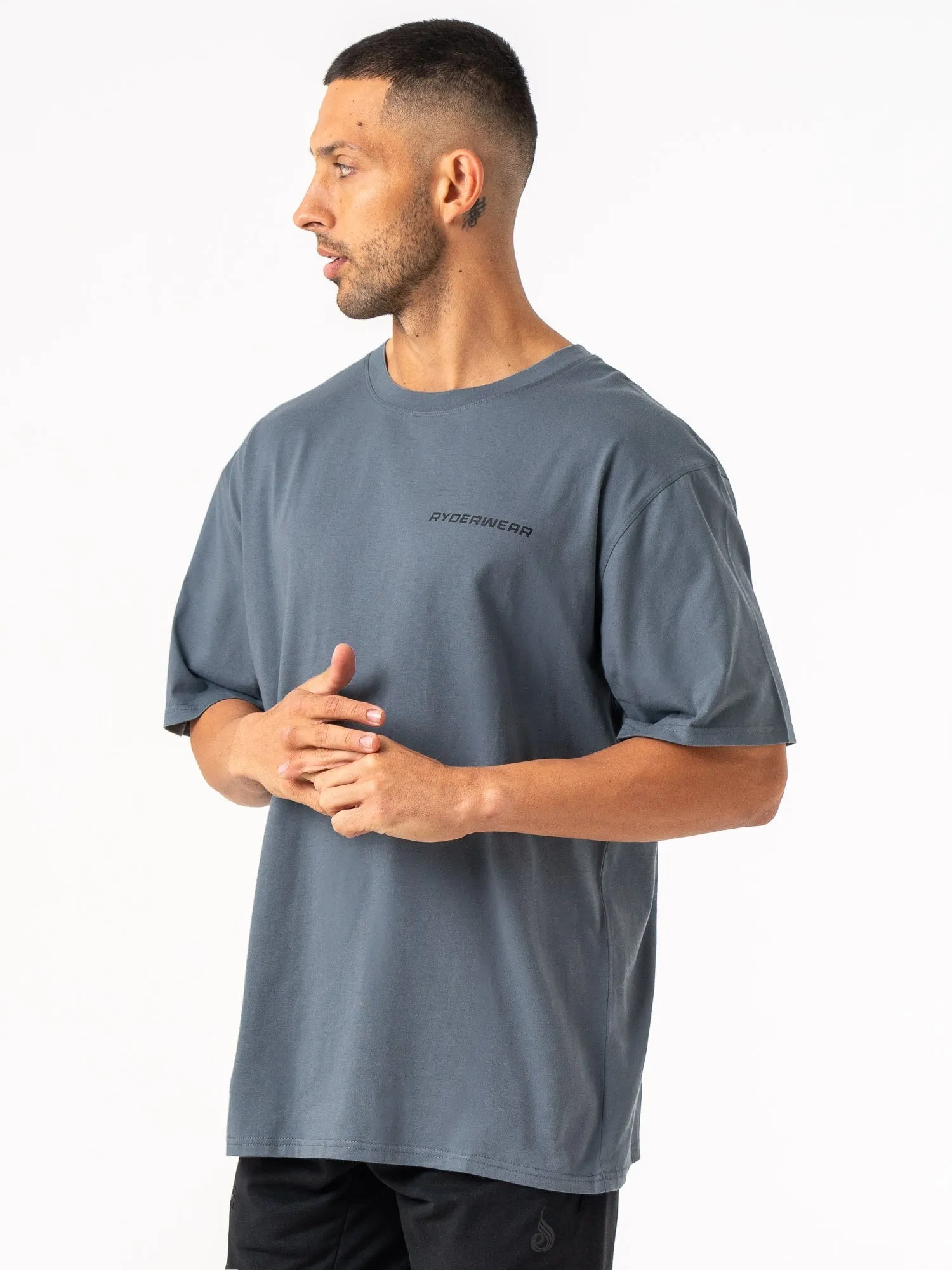 LowImpact Manufacturing Energy Oversized T-Shirt - Petrol