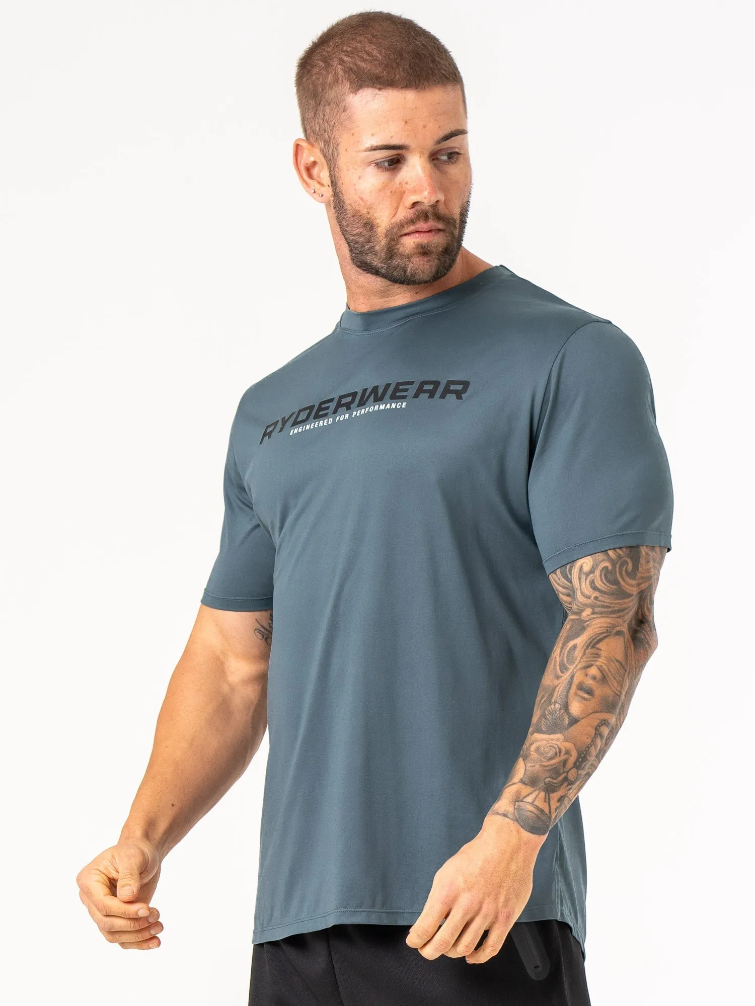 Holiday Style Trend StretchFabric Energy T-Shirt - Petrol