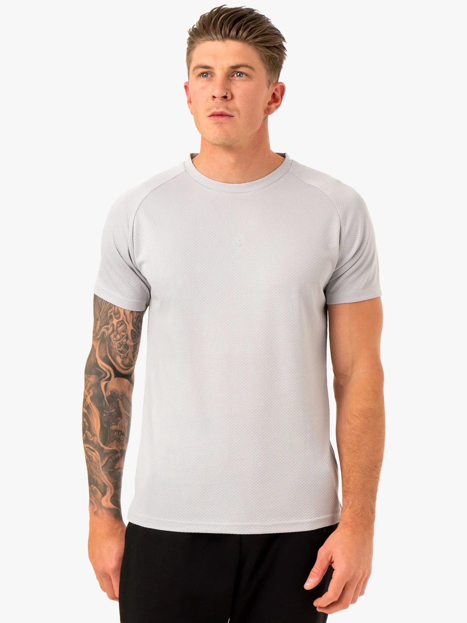 Enhance T-Shirt - Snow Grey MinimalistStitching