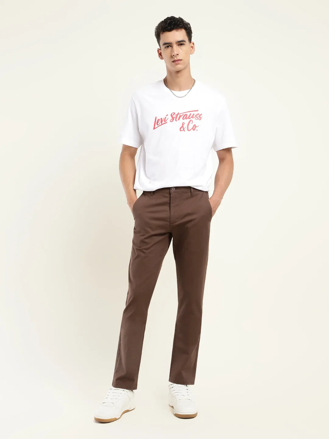 Men's 511 Slim Fit Brown Chinos Fashionable Fit