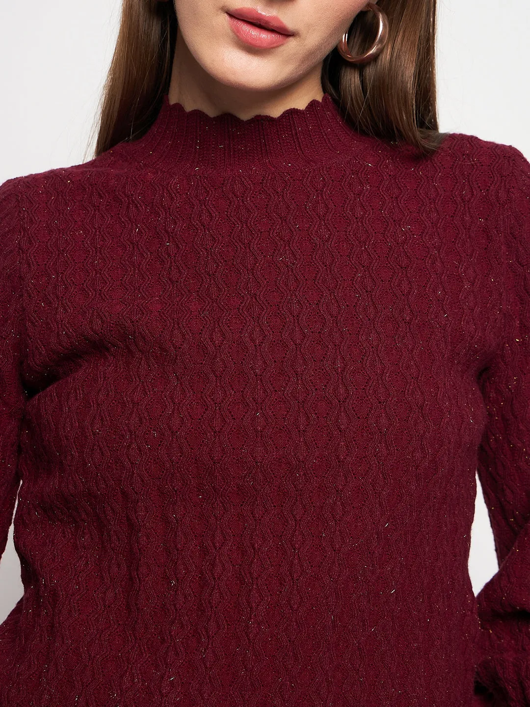 soft fit Cozy Essentials Madame Wine Pull-On Sweater