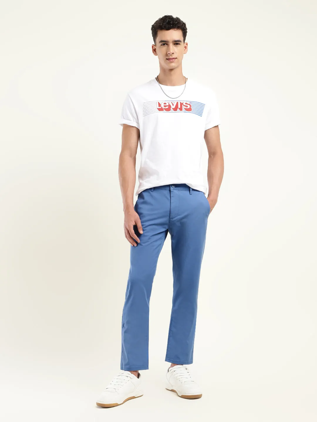 Wrinkle Free Fabric Men's 511 Slim Fit Blue Chinos