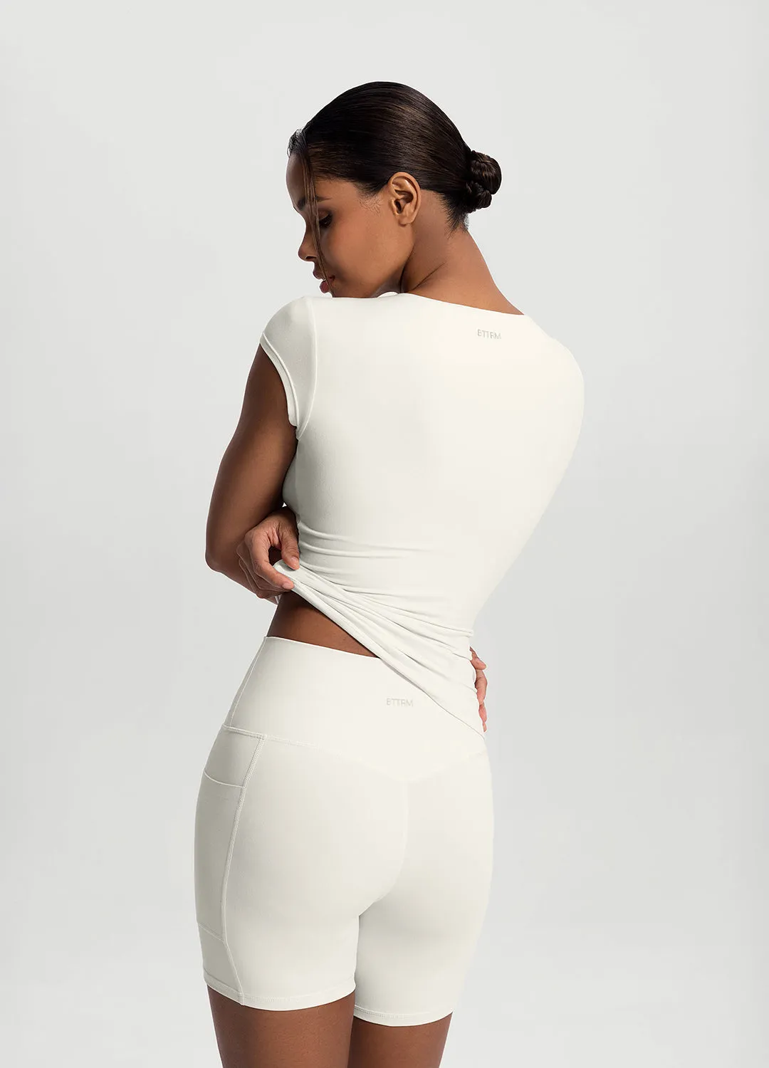 Casual Appeal Yarn Dyed Fabric Essential Fitted Tee