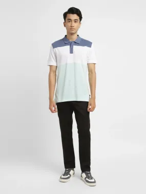 Men's Colorblock Slim Fit Polo T-shirt tailored look