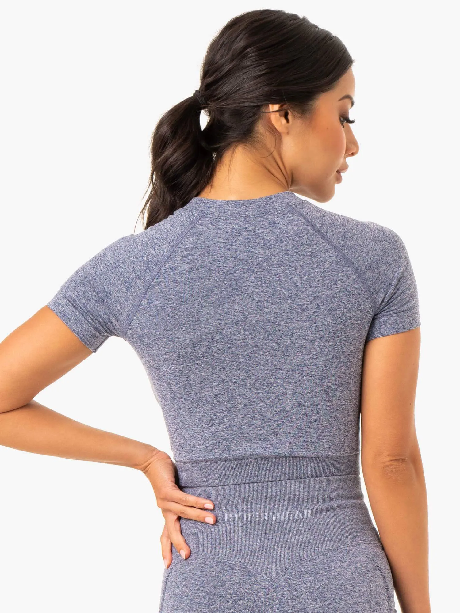 Staples Seamless T-Shirt - Navy Marl Daily Comfort Style