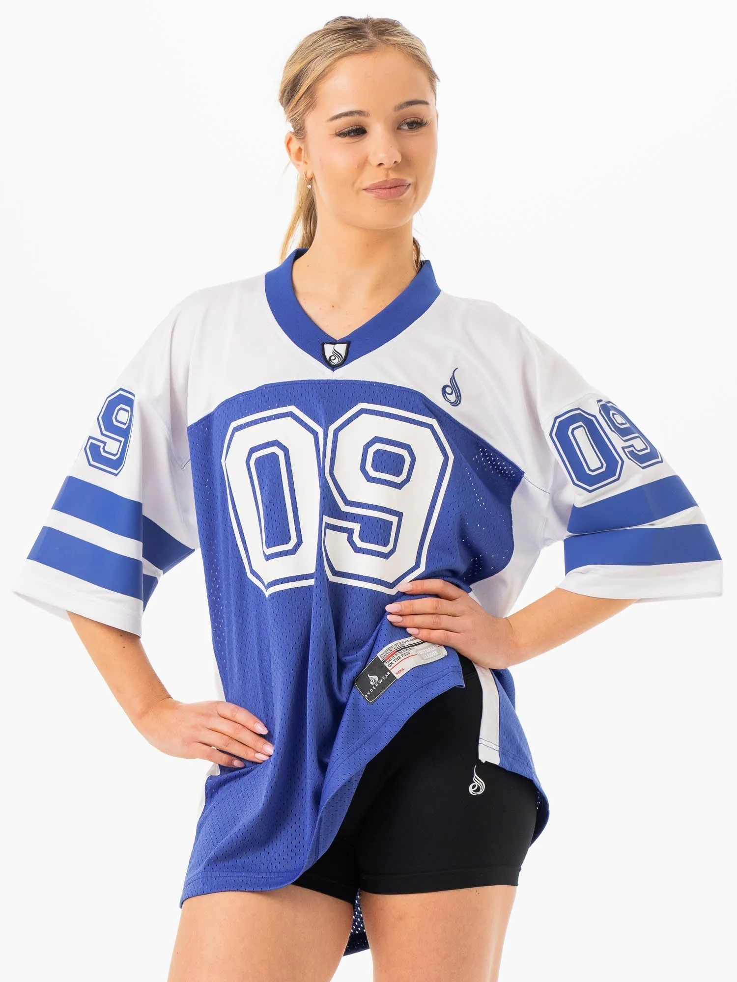 LowImpactDye Wrinkle Resistant Finish Varsity Jersey - Cobalt