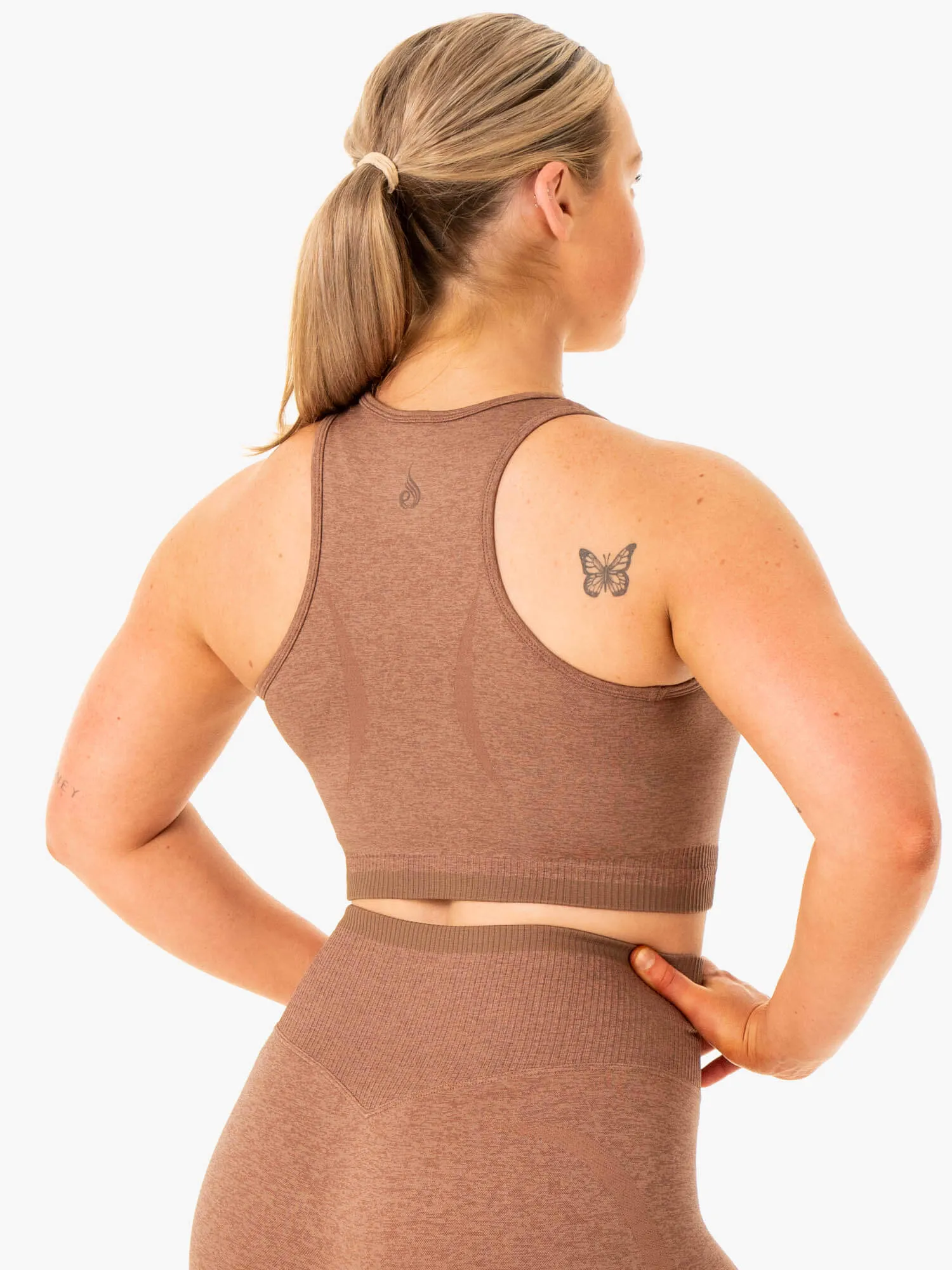 Excel Seamless Tank - Mocha Marl ColorfastMaterial All Over Print Technique