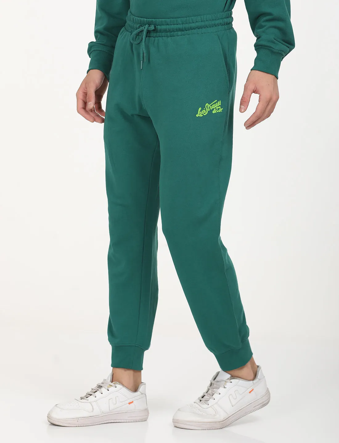 Roll-up style Men's Green Regular Fit Joggers