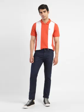 Chic Look Tri Blend Composition Men's Colorblock Polo T-shirt