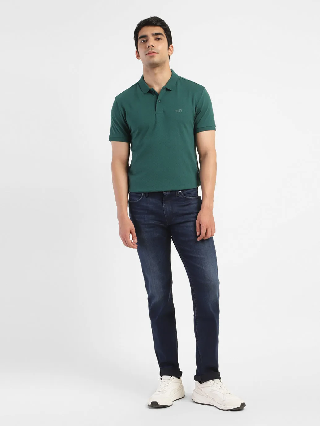 Breathable Textile Men's Chevron Polo T-shirt