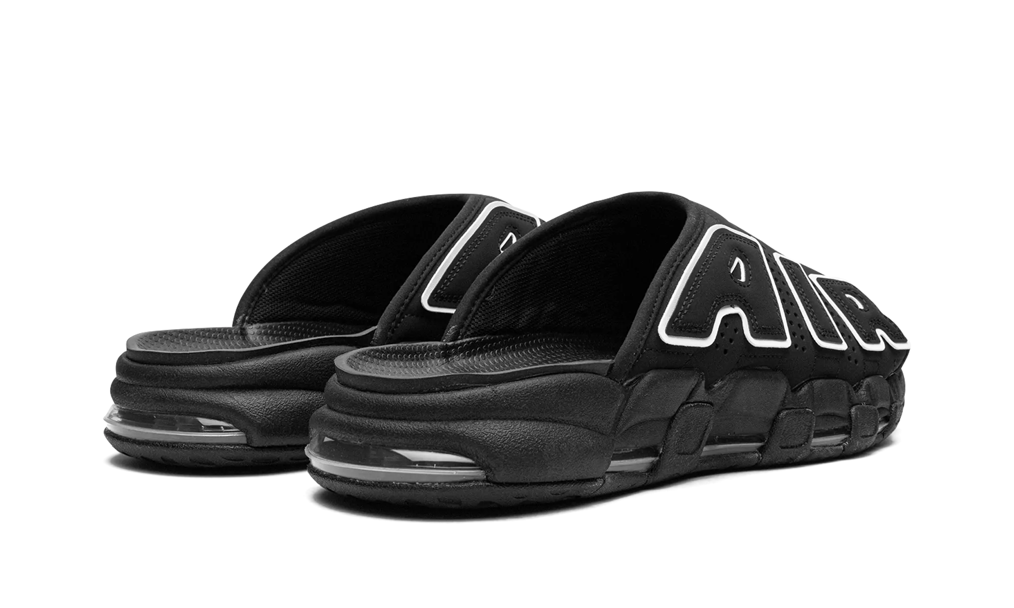 Air More Uptempo Slide OG "Black/White" Lockdown Heel Counter Multi Layer Midsole Tech