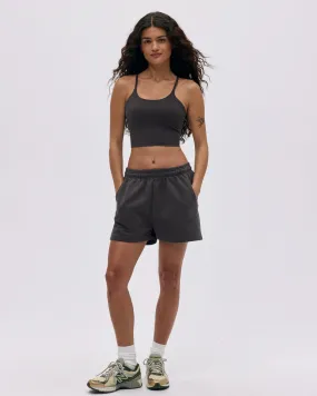 Breezy Flex Branded Sweat Shorts - Coffee Bean