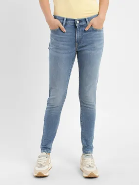 Women's 710 Blue Skinny Fit Mid Rise Jeans Eco Friendly Denim