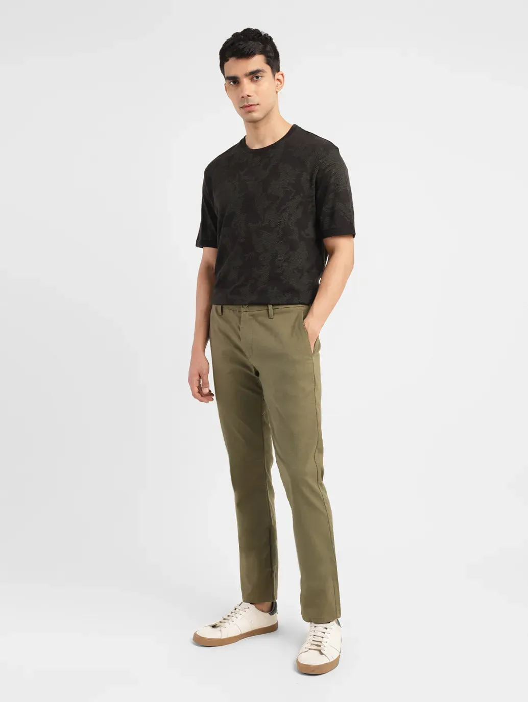luxe feel Men's 511 Olive Slim Fit Chinos