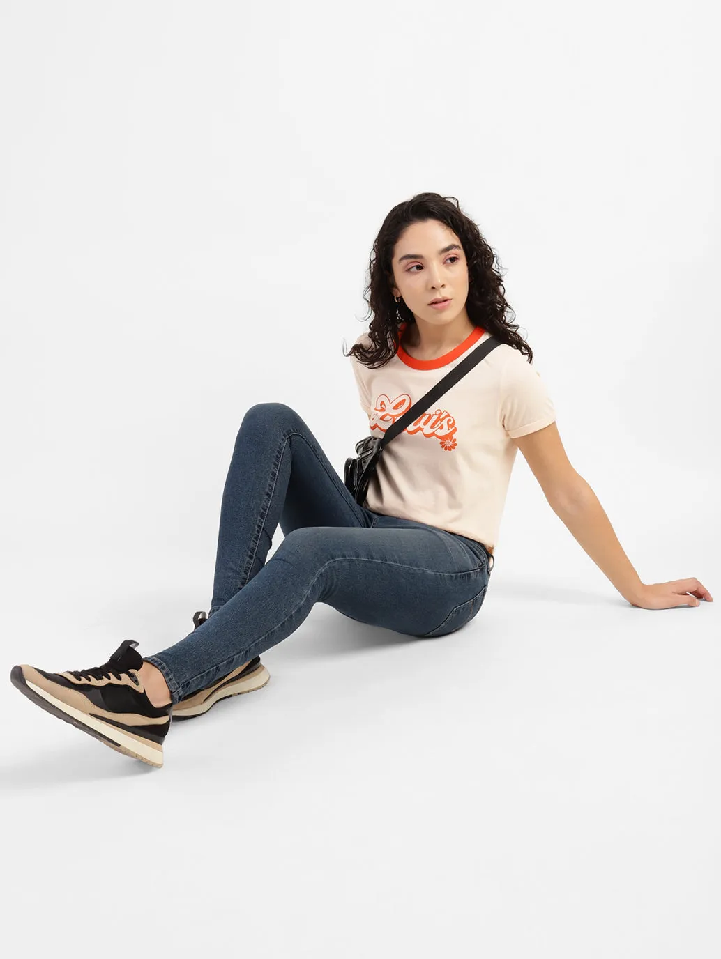 Women's 710 Blue Skinny Fit Mid Rise Jeans Everyday Gym Ready Fresh Attire