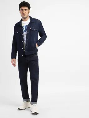 Men's Solid Spread Collar Jacket Compression Layer