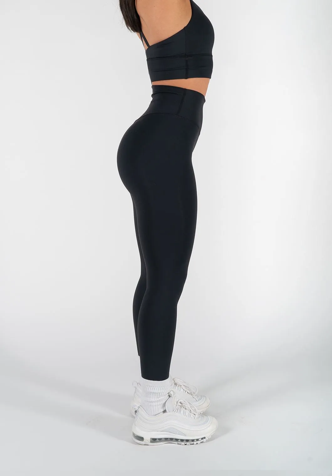 FlexSweat Big Moves Sculptseam? Legging Black Yoga Class Beginner Level Everyday Active Fit