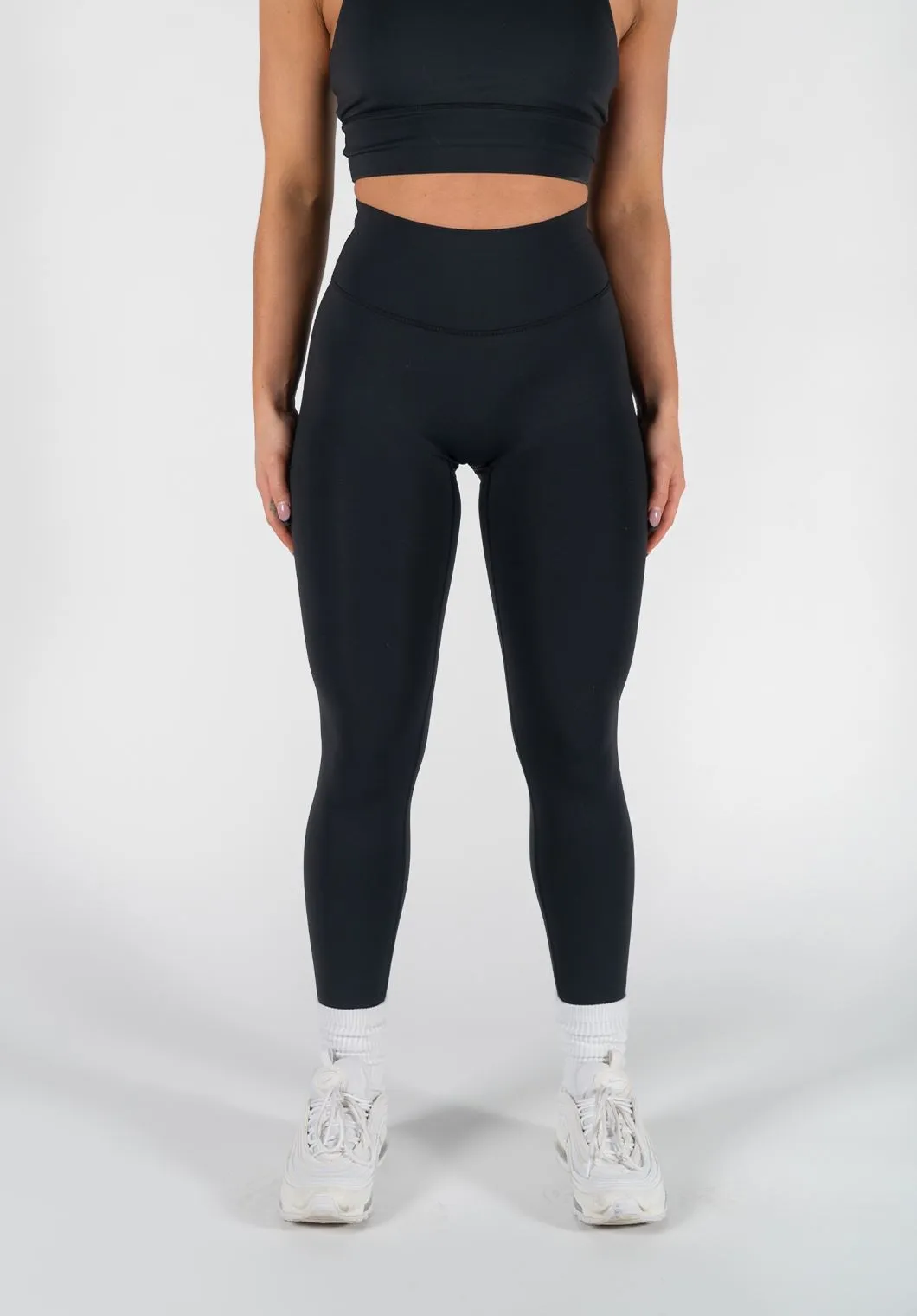 FlexSweat Big Moves Sculptseam? Legging Black Postpartum Fit Morning Stretch UltraSoft Lining