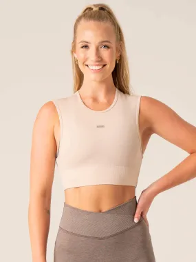 Focus Seamless Tank - Chalk Marl Trendy Shirt