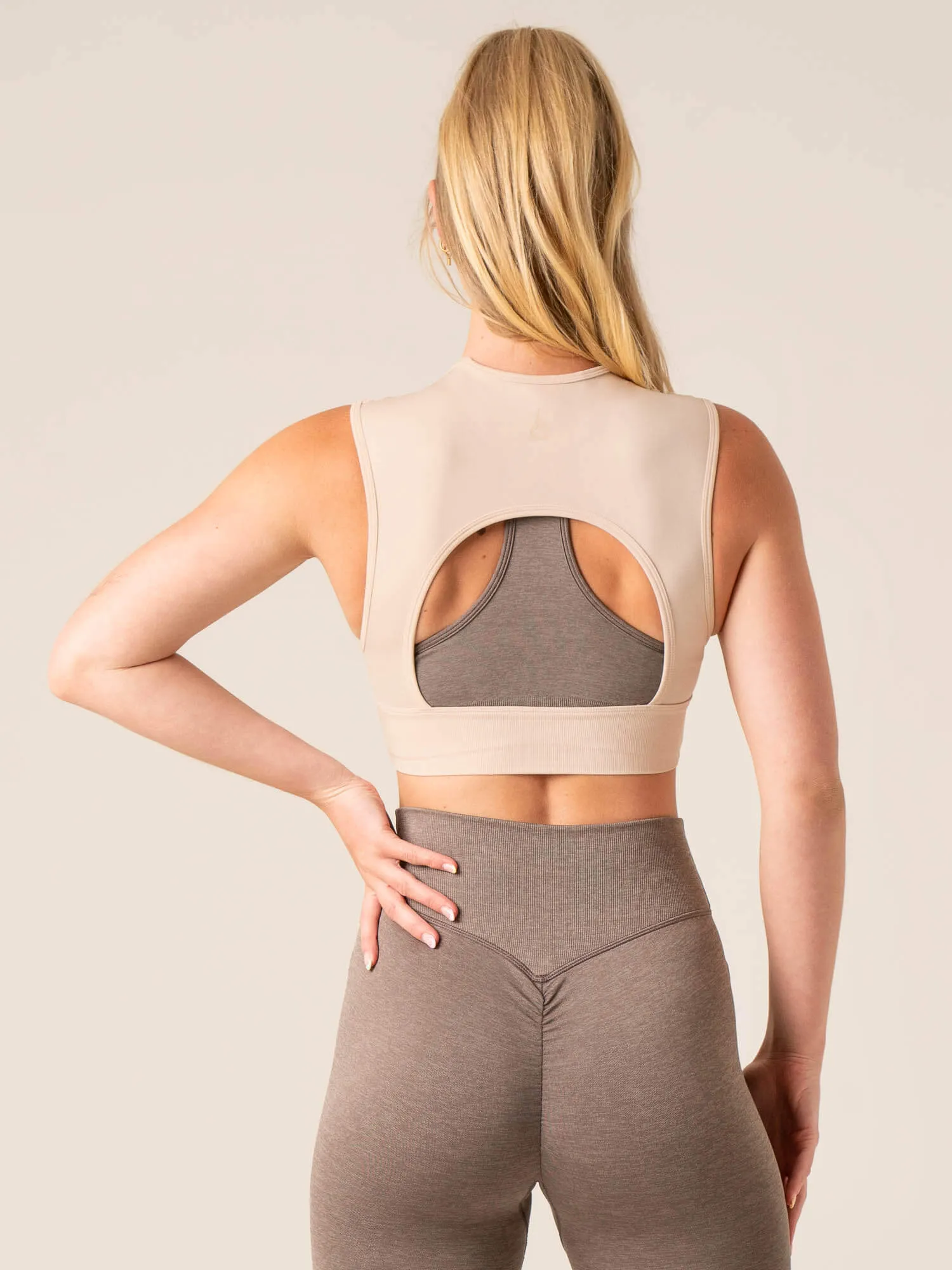 Focus Seamless Tank - Chalk Marl RecycledBlend