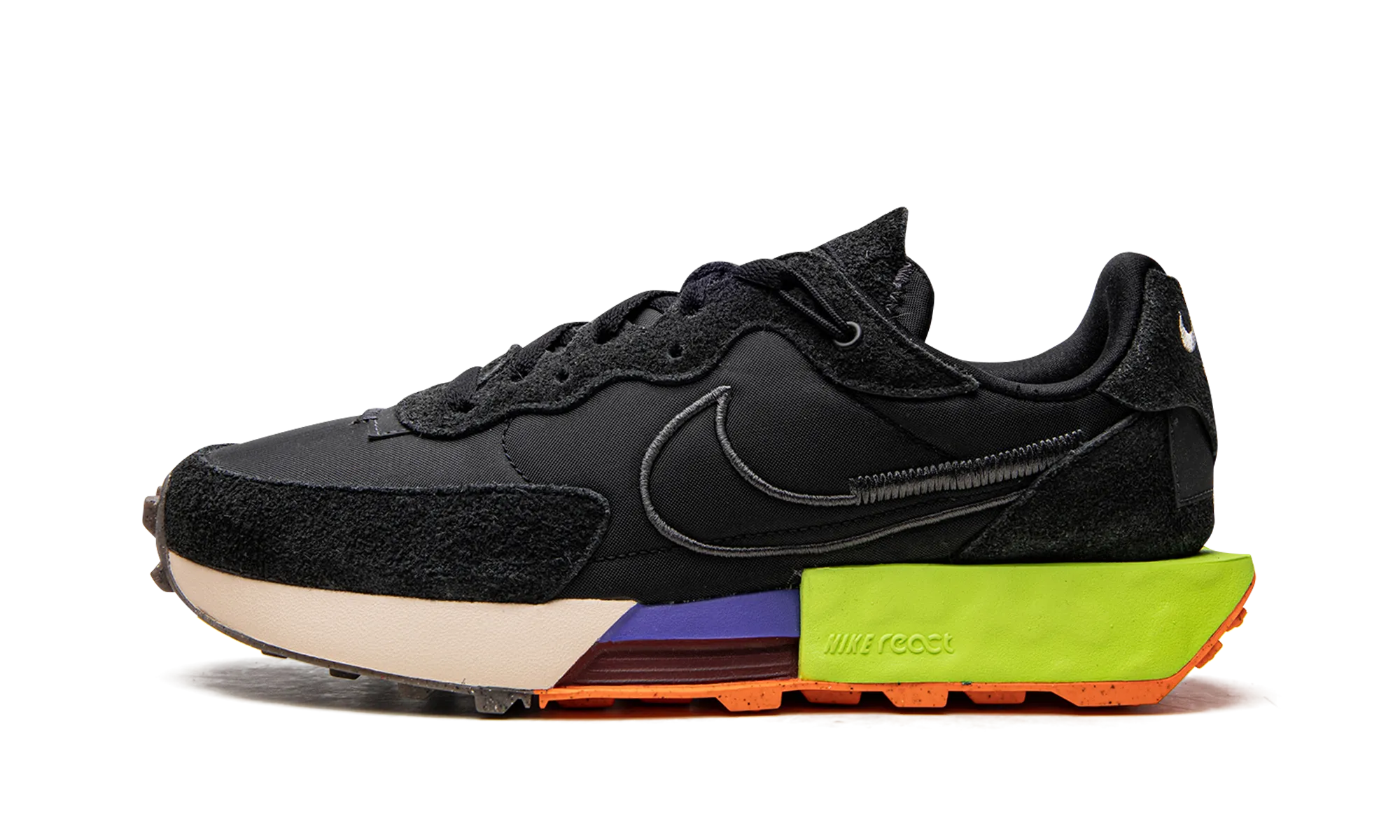 FONTANKA WAFFLE WMNS "Black Volt" WaterResistantCoating Adjustable Laces