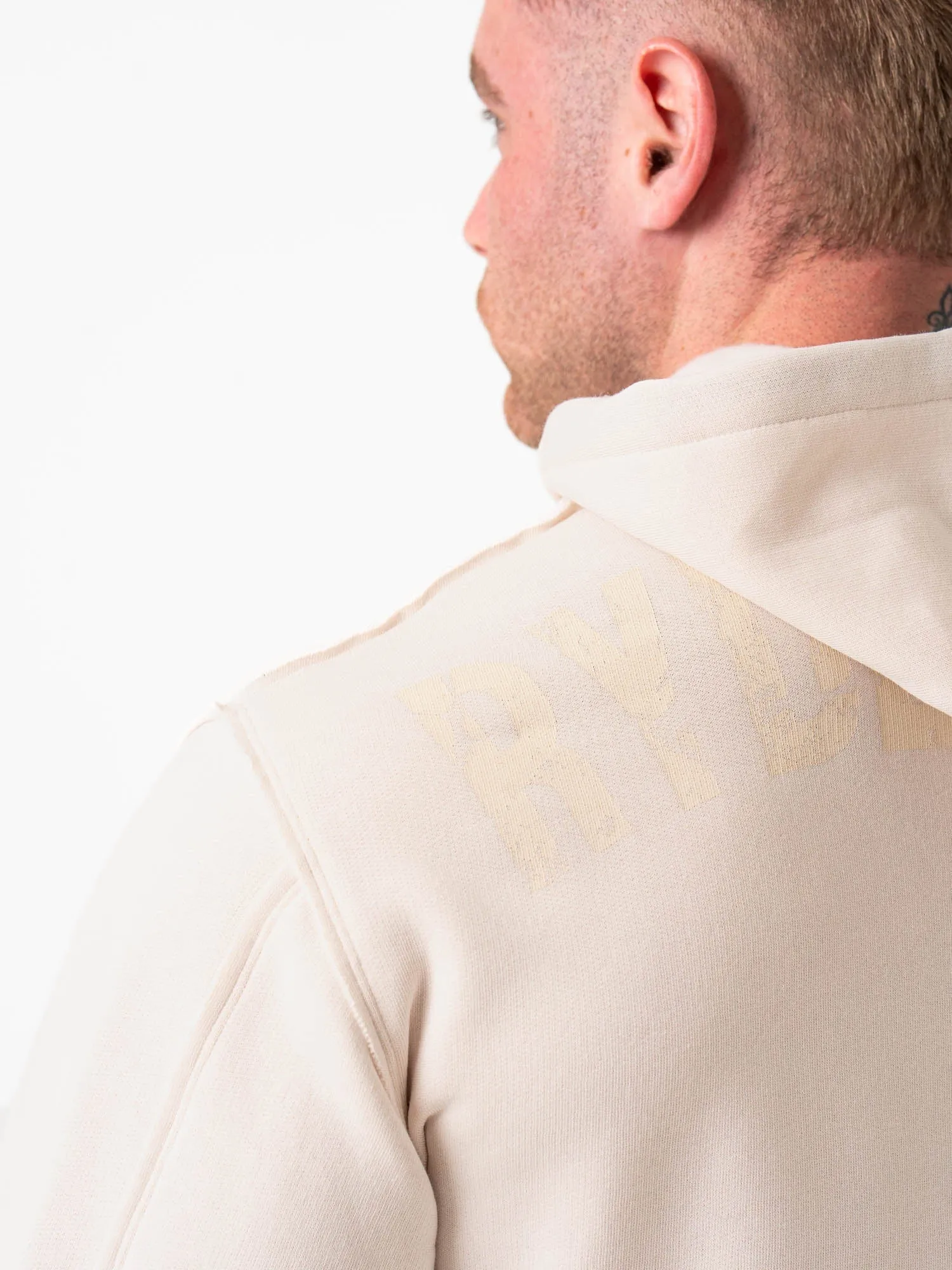 Force Hoodie - Bone Comfy Essentials Smooth Flat Collar