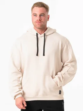Smooth Zipper Track Modern Day Look Force Hoodie - Bone