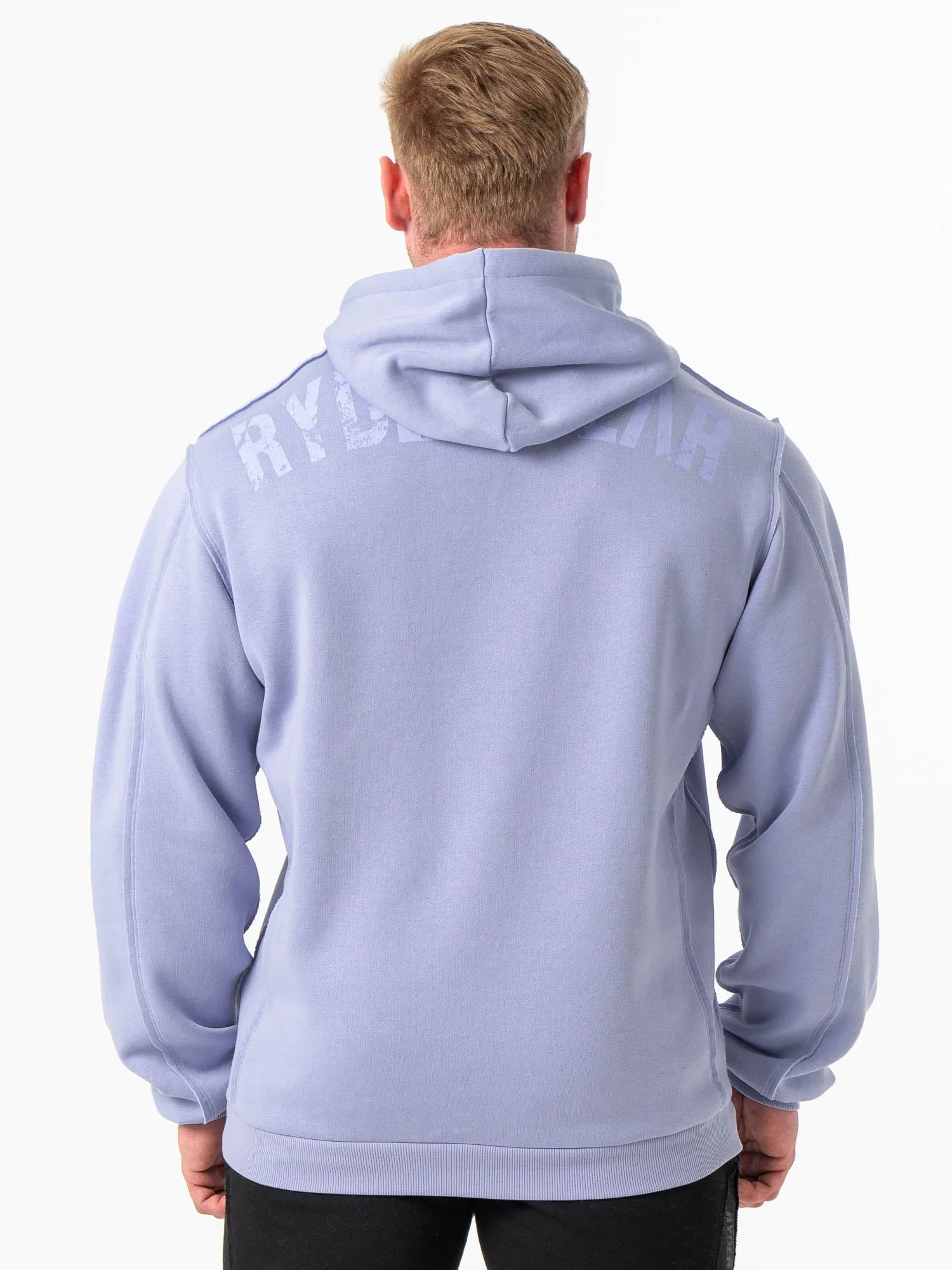 Force Hoodie - Lilac Blue Lined Pockets Windbreaker Inspired Fit