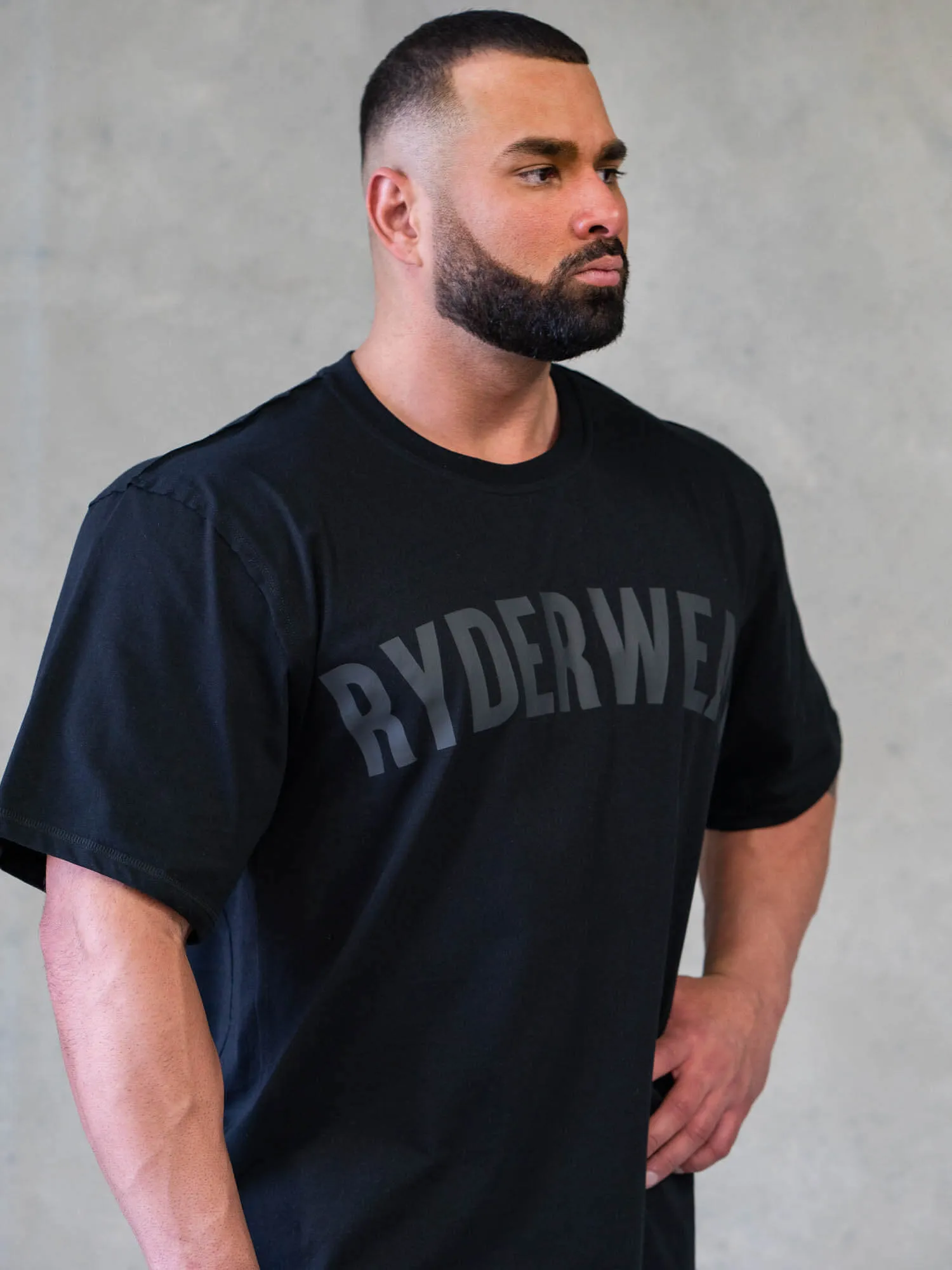 Force Oversized T-Shirt - Black Fuzz Free Surface