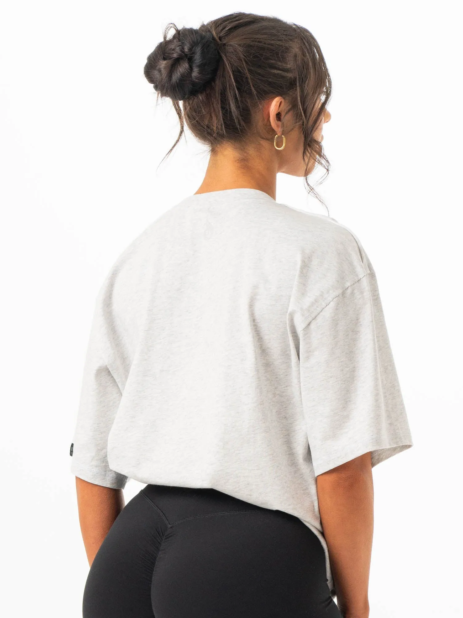 Unisex Core Force Oversized T-Shirt - Chalk Grey Marl