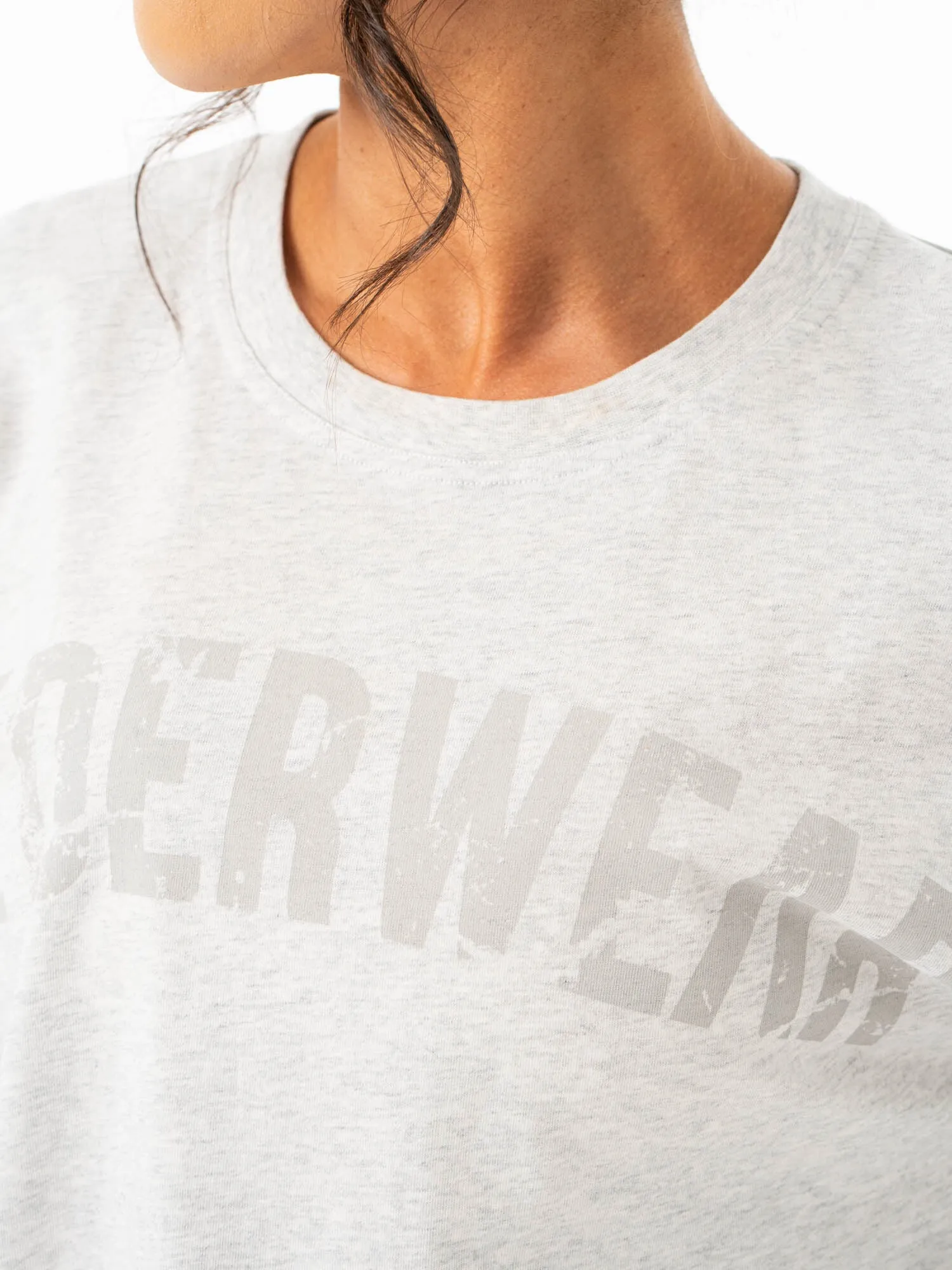 Minimalist purity Force Oversized T-Shirt - Chalk Grey Marl