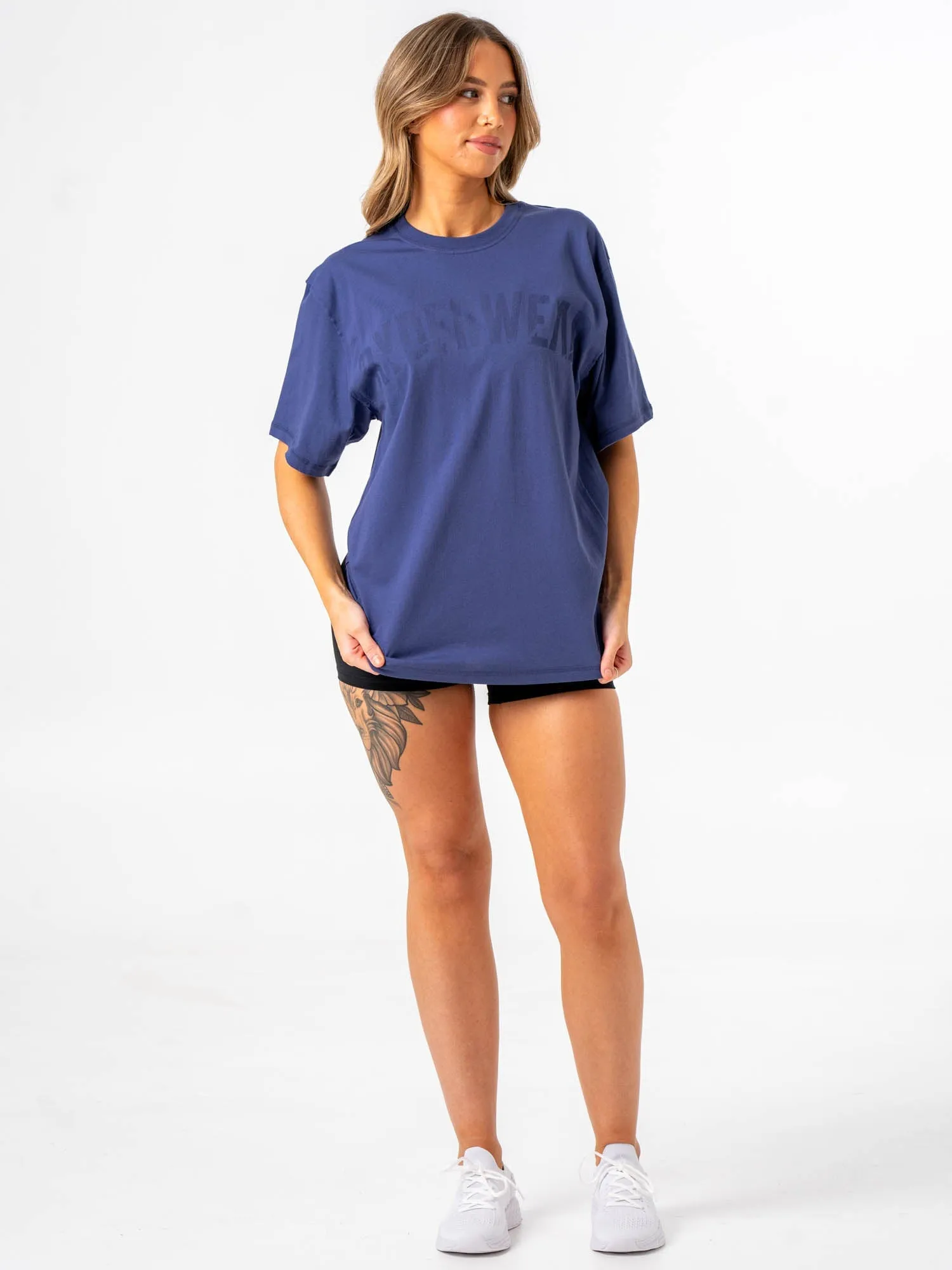 Force Oversized T-Shirt - Indigo MinimalBranding Light Fashion