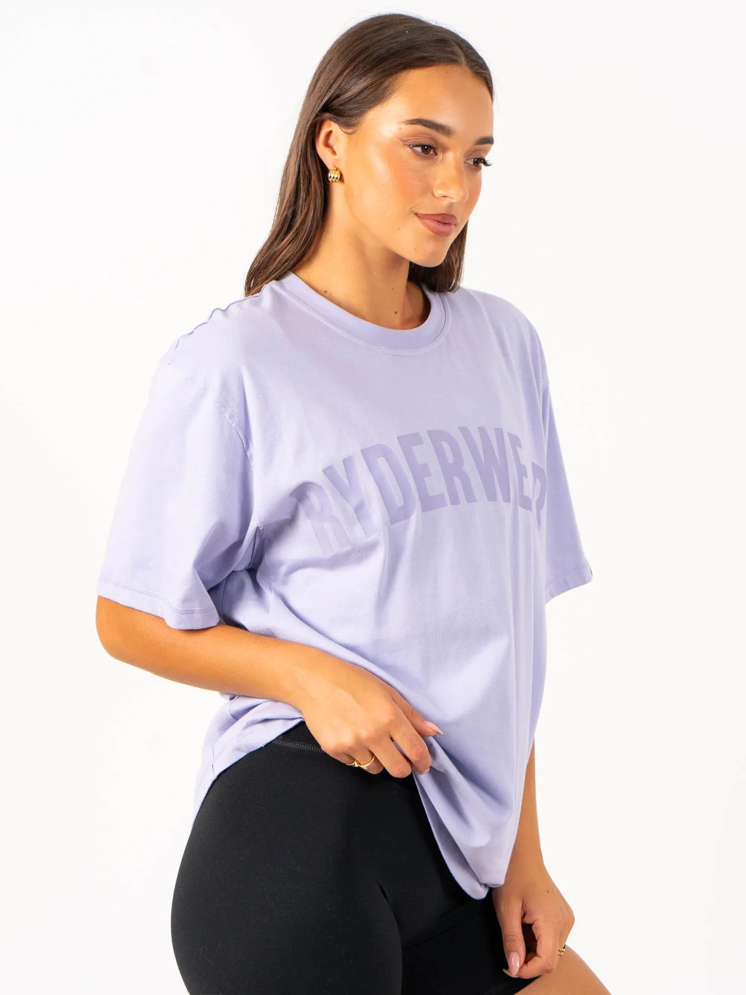 Layering Fashion Casual Flex Wear Force Oversized T-Shirt - Lavender