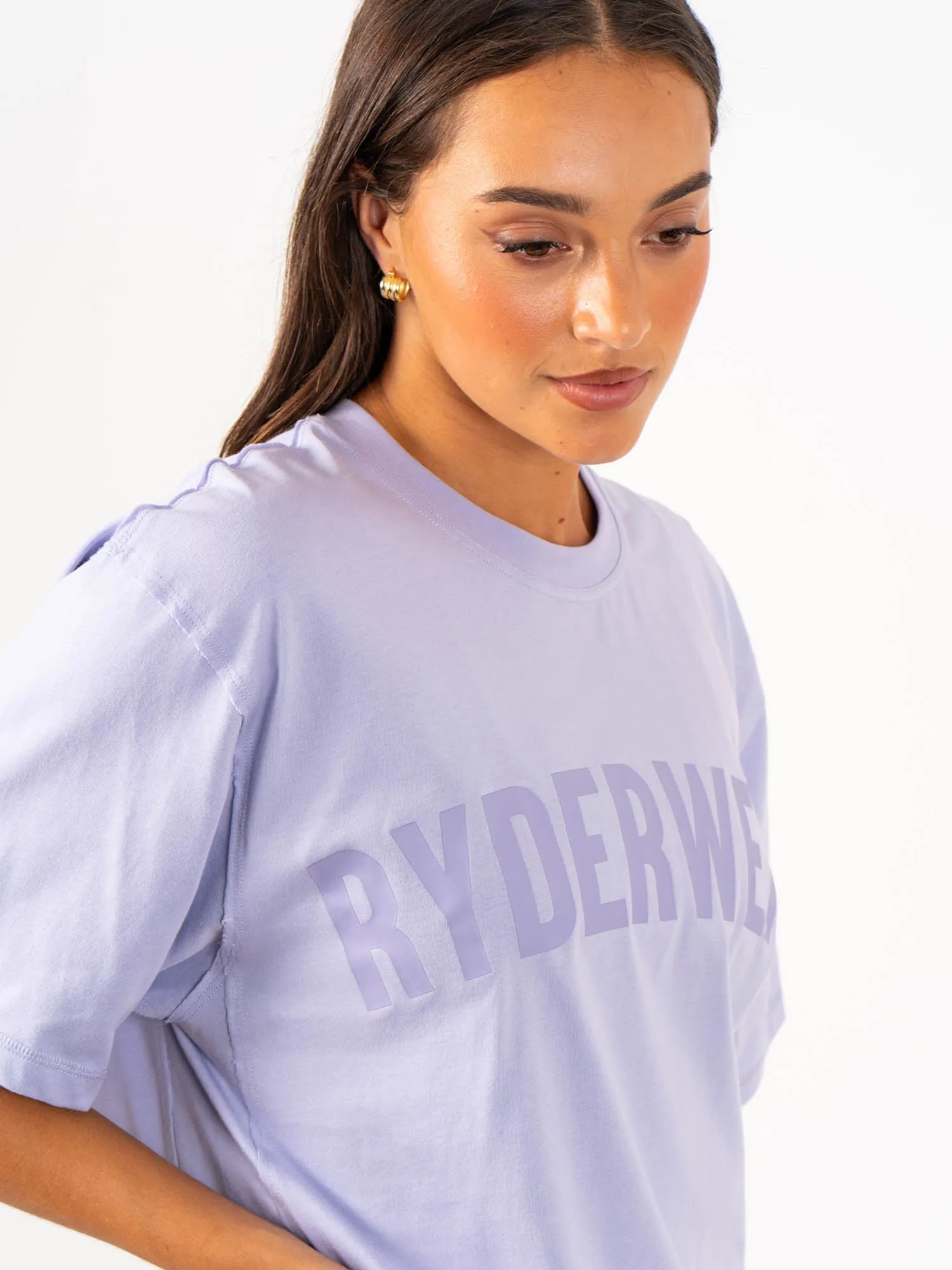 Comfortable and Chic Force Oversized T-Shirt - Lavender