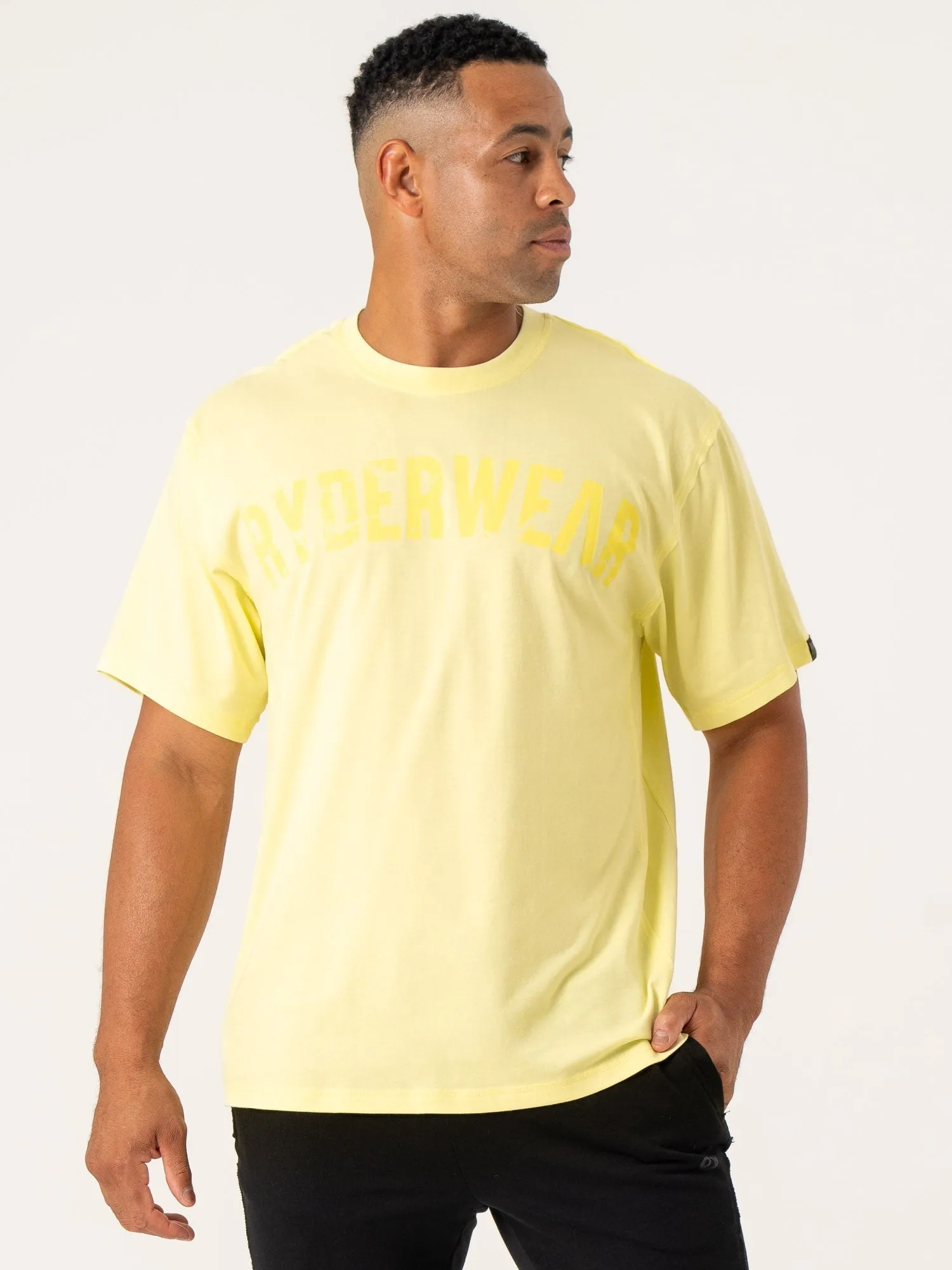 Durable Colorfast Finish Force Oversized T-Shirt - Lemon