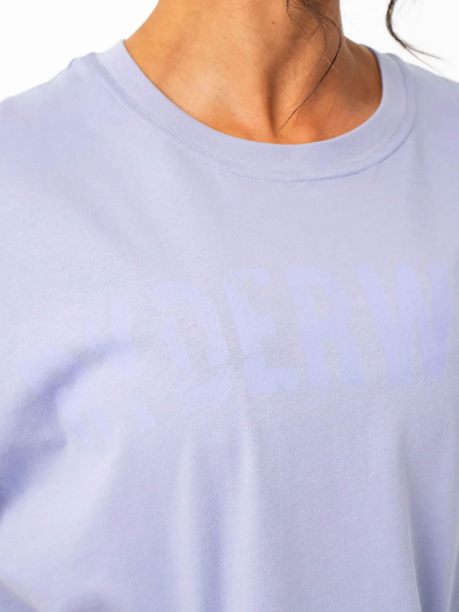 Force Oversized T-Shirt - Lilac Blue Quick Dry Material Reinforced Shoulder